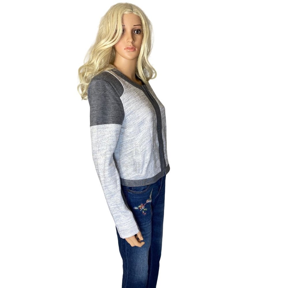 NWT CAbi Shrunken Moto Blazer Jacket M in Gunmetal Gray #211 MSRP$158 - Picture 4 of 16